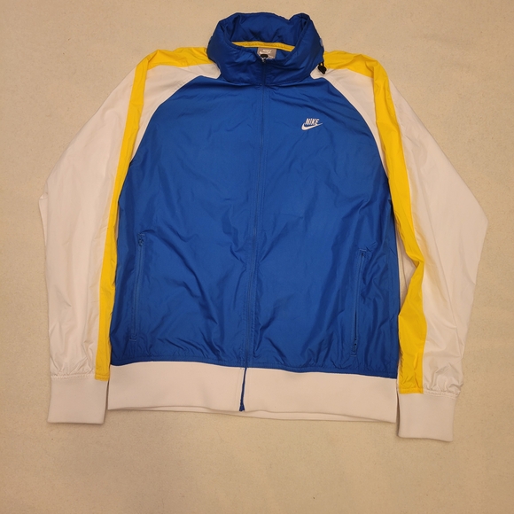 Nike Men's Blue and White Jacket - Picture 1 of 2